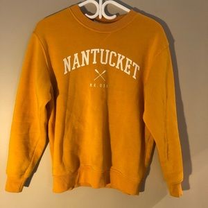 Yellow sweat shirt